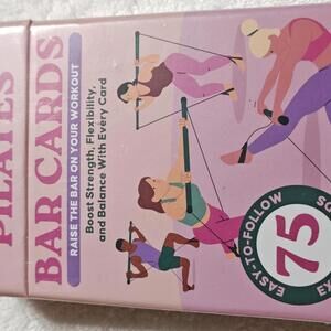 Zinsk 75 Pilates Bar Exercise Cards – Create Home Workouts That 3” x 5”, Pink